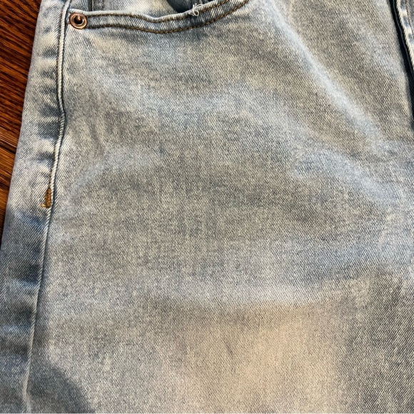 Re/Done Refrain Los Angeles Wide Leg Jeans 29 Light Wash High Rise Straight Leg - Picture 3 of 11